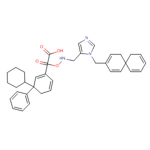 489409-68-9  [1,1'-Biphenyl]-2-carboxylic acid,5-[[[1-([1,1'-biphenyl]-4-ylmethyl)-1H-imidazol-5-yl]methyl]amino]-,cyclohexyl ester