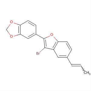 489422-94-8  1,3-Benzodioxole, 5-[3-bromo-5-(1-propenyl)-2-benzofuranyl]-