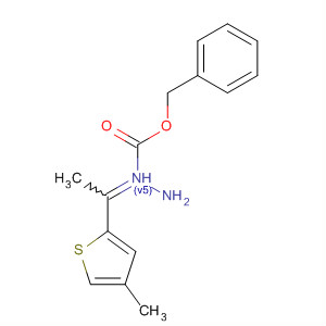 489430-72-0  Hydrazinecarboxylic acid, [1-(4-methyl-2-thienyl)ethylidene]-,phenylmethyl ester, (2E)-