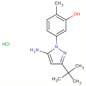 489432-36-2  Phenol, 5-[5-amino-3-(1,1-dimethylethyl)-1H-pyrazol-1-yl]-2-methyl-,monohydrochloride