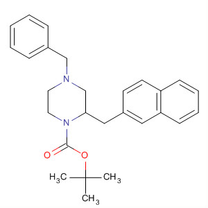 489437-70-9  1-Piperazinecarboxylic acid,2-(2-naphthalenylmethyl)-4-(phenylmethyl)-, 1,1-dimethylethyl ester