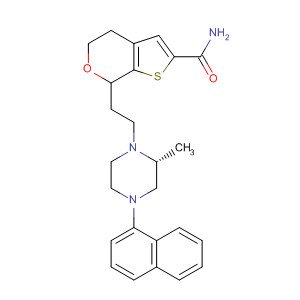 489439-13-6  5H-Thieno[2,3-c]pyran-2-carboxamide,4,7-dihydro-7-[2-[(2R)-2-methyl-4-(1-naphthalenyl)-1-piperazinyl]ethyl]-