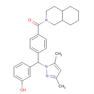 489467-04-1  Isoquinoline,2-[4-[(3,5-dimethyl-1H-pyrazol-1-yl)(3-hydroxyphenyl)methyl]benzoyl]-1,2,3,4-tetrahydro-