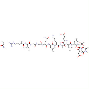 489473-10-1  L-Alanine,L-arginyl-L-isoleucylglycylglycyl-L-glutaminyl-L-leucyl-L-lysyl-L-a-glutamyl-L-alanyl-L-leucyl-L-leucyl-L-a-aspartyl-L-threonylglycylthio-,15-S-(3-amino-3-oxopropyl) ester