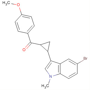 490023-10-4  Methanone,[2-(5-bromo-1-methyl-1H-indol-3-yl)cyclopropyl](4-methoxyphenyl)-