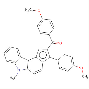 490023-16-0  Methanone,[1,6-dihydro-3-(4-methoxyphenyl)-6-methylcyclopenta[c]carbazol-2-yl](4-methoxyphenyl)-