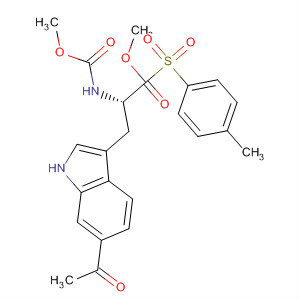 490024-20-9  L-Tryptophan,6-acetyl-N-(methoxycarbonyl)-1-[(4-methylphenyl)sulfonyl]-, methyl ester