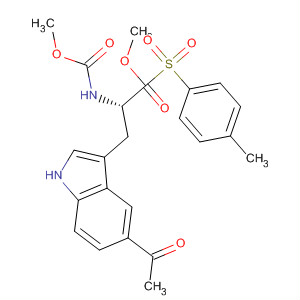 490024-26-5  L-Tryptophan,5-acetyl-N-(methoxycarbonyl)-1-[(4-methylphenyl)sulfonyl]-, methyl ester