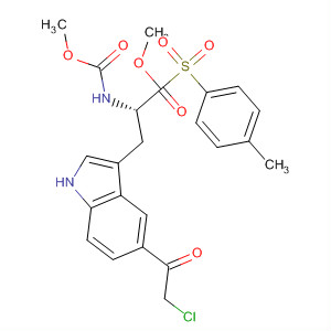 490024-27-6  L-Tryptophan,5-(chloroacetyl)-N-(methoxycarbonyl)-1-[(4-methylphenyl)sulfonyl]-,methyl ester