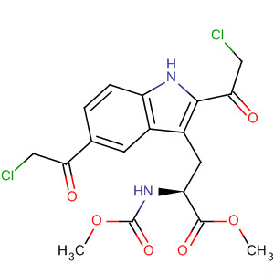 490024-29-8  L-Tryptophan, 2,5-bis(chloroacetyl)-N-(methoxycarbonyl)-, methyl ester 490024-29-8  L-Tryptophan, 2,5-bis(chloroacetyl)-N-(methoxycarbonyl)-, methyl ester