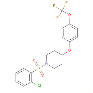490030-33-6  Piperidine, 1-[(2-chlorophenyl)sulfonyl]-4-[4-(trifluoromethoxy)phenoxy]-