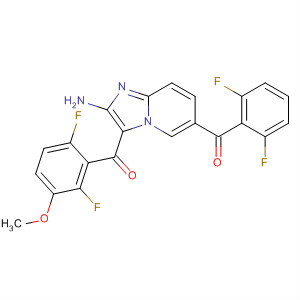 490038-62-5  Methanone,[2-amino-6-(2,6-difluorobenzoyl)imidazo[1,2-a]pyridin-3-yl](2,6-difluoro-3-methoxyphenyl)-