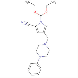 490576-31-3  1H-Pyrrole-2-carbonitrile,1-(diethoxymethyl)-4-[(4-phenyl-1-piperazinyl)methyl]-