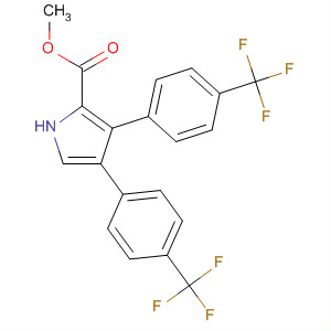 491572-00-0  1H-Pyrrole-2-carboxylic acid, 3,4-bis[4-(trifluoromethyl)phenyl]-, methylester