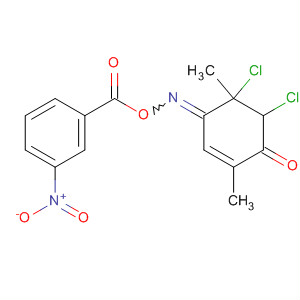 491572-33-9  2-ciclohexeno-1,4-diona, 5,6-dicloro-2,5-dimetil-,4-[O-(3-nitrobenzoil)oxima]