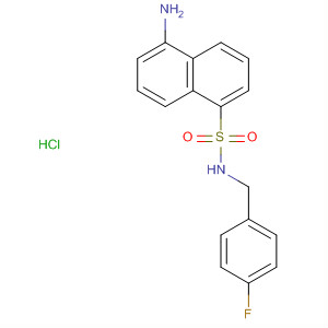 491578-87-1  1-Naphthalenesulfonamide, 5-amino-N-[(4-fluorophenyl)methyl]-,monohydrochloride