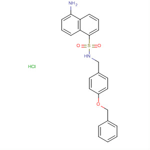 491579-15-8  1-Naphthalenesulfonamide,5-amino-N-[[4-(phenylmethoxy)phenyl]methyl]-, monohydrochloride