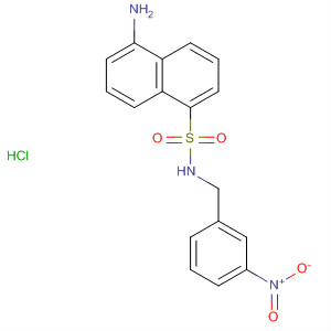 491579-20-5  1-Naphthalenesulfonamide, 5-amino-N-[(3-nitrophenyl)methyl]-,monohydrochloride