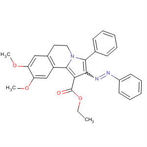 491613-57-1  Pyrrolo[2,1-a]isoquinoline-1-carboxylic acid,5,6-dihydro-8,9-dimethoxy-3-phenyl-2-(phenylazo)-, ethyl ester