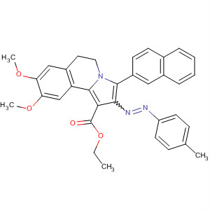 491613-60-6  Pyrrolo[2,1-a]isoquinoline-1-carboxylic acid,5,6-dihydro-8,9-dimethoxy-2-[(4-methylphenyl)azo]-3-(2-naphthalenyl)-,ethyl ester