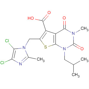 491614-02-9  Thieno[2,3-d]pirimidin-5-asid karboksilik,6-[(4,5-dikloro-2-metil-1H-imidazol-1-yl)metil]-1,2,3,4-tetrahydro-3-metil-1-(2-metilpropil)-2,4-dioxo-