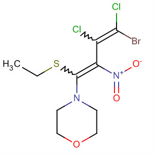 491616-93-4  Morpholine,4-[4-bromo-3,4-dichloro-1-(ethylthio)-2-nitro-1,3-butadienyl]-