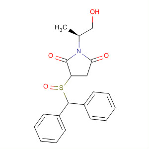 477728-04-4  2,5-Pyrrolidinedione,3-[(diphenylmethyl)sulfinyl]-1-[(1S)-2-hydroxy-1-methylethyl]-