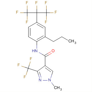 477736-89-3  1H-Pyrazole-4-carboxamide,1-methyl-N-[2-propyl-4-[1,2,2,2-tetrafluoro-1-(trifluoromethyl)ethyl]phenyl]-3-(trifluoromethyl)-