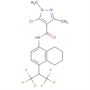477736-95-1  1H-Pyrazole-4-carboxamide,5-chloro-1,3-dimethyl-N-[5,6,7,8-tetrahydro-4-[2,2,2-trifluoro-1-(trifluoromethyl)ethyl]-1-naphthalenyl]-