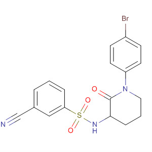 477739-54-1  benzensolfammide,N-[1-(4-bromofenil)-2-osso-3-piperidinil]-3-ciano-