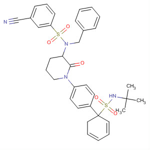 477739-58-5  [1,1'-Biphenyl]-2-sulfonamide,4'-[3-[[(3-cyanophenyl)sulfonyl](phenylmethyl)amino]-2-oxo-1-piperidinyl]-N-(1,1-dimethylethyl)-