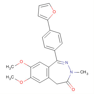 477741-96-1  4H-2,3-Benzodiazepin-4-one,1-[4-(2-furanyl)phenyl]-3,5-dihydro-7,8-dimethoxy-3-methyl-