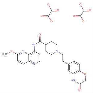 477787-17-0  4-Piperidinecarboxamide,1-[2-(3,4-dihydro-3-oxo-2H-1,4-benzoxazin-6-yl)ethyl]-N-(6-methoxy-1,5-naphthyridin-4-yl)-, ethanedioate (1:2)