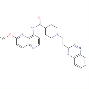 477787-22-7  4-Piperidinecarboxamide,N-(6-methoxy-1,5-naphthyridin-4-yl)-1-[2-(2-quinoxalinyl)ethyl]-