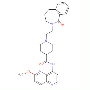 477787-26-1  4-Piperidinecarboxamide,N-(6-methoxy-1,5-naphthyridin-4-yl)-1-[2-(1,3,4,5-tetrahydro-1-oxo-2H-2-benzazepin-2-yl)ethyl]-