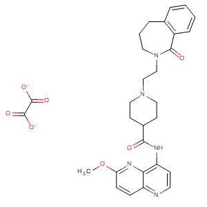 477787-27-2  4-Piperidinecarboxamide,N-(6-methoxy-1,5-naphthyridin-4-yl)-1-[2-(1,3,4,5-tetrahydro-1-oxo-2H-2-benzazepin-2-yl)ethyl]-, ethanedioate