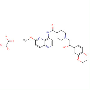 477787-49-8  4-Piperidinecarboxamide,1-[2-(2,3-dihydro-1,4-benzodioxin-6-yl)-2-hydroxyethyl]-N-(6-methoxy-1,5-naphthyridin-4-yl)-, ethanedioate (salt)