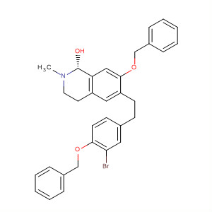 47791-90-2  Isoquinoline,1-[[3-bromo-4-(phenylmethoxy)phenyl]methyl]-1,2,3,4-tetrahydro-6-methoxy-2-methyl-7-(phenylmethoxy)-, (R)-