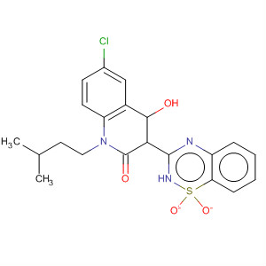 477930-47-5  2(1H)-Quinolinone,6-chloro-3-(1,1-dioxido-2H-1,2,4-benzothiadiazin-3-yl)-4-hydroxy-1-(3-methylbutyl)-