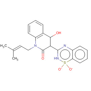 477930-53-3  2(1H)-Quinolinone,3-(1,1-dioxido-2H-1,2,4-benzothiadiazin-3-yl)-4-hydroxy-1-(3-methyl-2-butenyl)-