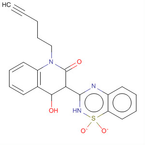 477930-63-5  2(1H)-Quinolinone,3-(1,1-dioxido-2H-1,2,4-benzothiadiazin-3-yl)-4-hydroxy-1-(4-pentynyl)-