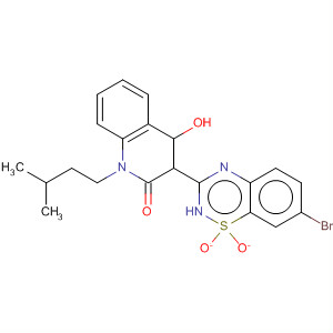 477930-64-6  2(1H)-Quinolinone,3-(7-bromo-1,1-dioxido-2H-1,2,4-benzothiadiazin-3-yl)-4-hydroxy-1-(3-methylbutyl)-