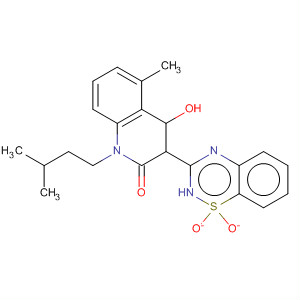 477930-71-5  2(1H)-Quinolinone,3-(1,1-dioxido-2H-1,2,4-benzothiadiazin-3-yl)-4-hydroxy-5-methyl-1-(3-methylbutyl)-