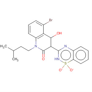 477930-73-7  2(1H)-Quinolinone,5-bromo-3-(1,1-dioxido-2H-1,2,4-benzothiadiazin-3-yl)-4-hydroxy-1-(3-methylbutyl)-