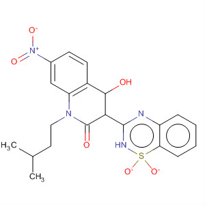 477932-36-8  2(1H)-Quinolinone,3-(1,1-dioxido-2H-1,2,4-benzothiadiazin-3-yl)-4-hydroxy-1-(3-methylbutyl)-7-nitro-