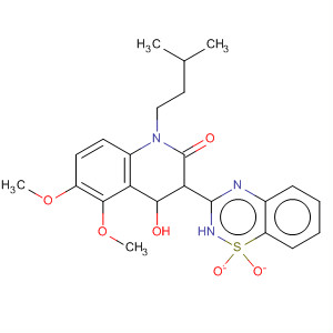 477932-75-5  2(1H)-Quinolinone,3-(1,1-dioxido-2H-1,2,4-benzothiadiazin-3-yl)-4-hydroxy-5,6-dimethoxy-1-(3-methylbutyl)-