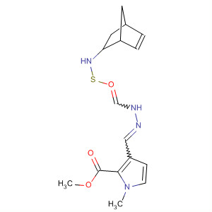 478038-29-8  1H-Pyrrole-2-carboxylic acid,3-[[[(bicyclo[2.2.1]hept-5-en-2-ylamino)thioxomethyl]hydrazono]methyl]-1-methyl-, methyl ester