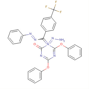 478535-02-3  1,3,5-Triazin-2(1H)-one, 4,6-diphenoxy-,[(phenylazo)[4-(trifluoromethyl)phenyl]methylene]hydrazone