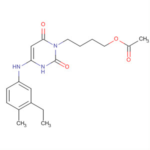 478921-02-7  2,4(1H,3H)-Pyrimidinedione,3-[4-(acetyloxy)butyl]-6-[(3-ethyl-4-methylphenyl)amino]-
