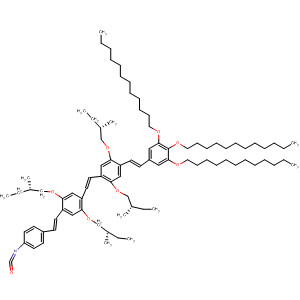 479579-95-8  Benzene,1-[(1E)-2-[2,5-bis[(2S)-2-methylbutoxy]-4-[(1E)-2-[3,4,5-tris(dodecyloxy)phenyl]ethenyl]phenyl]ethenyl]-4-[(1E)-2-(4-isocyanatophenyl)ethenyl]-2,5-bis[(2S)-2-methylbutoxy]-